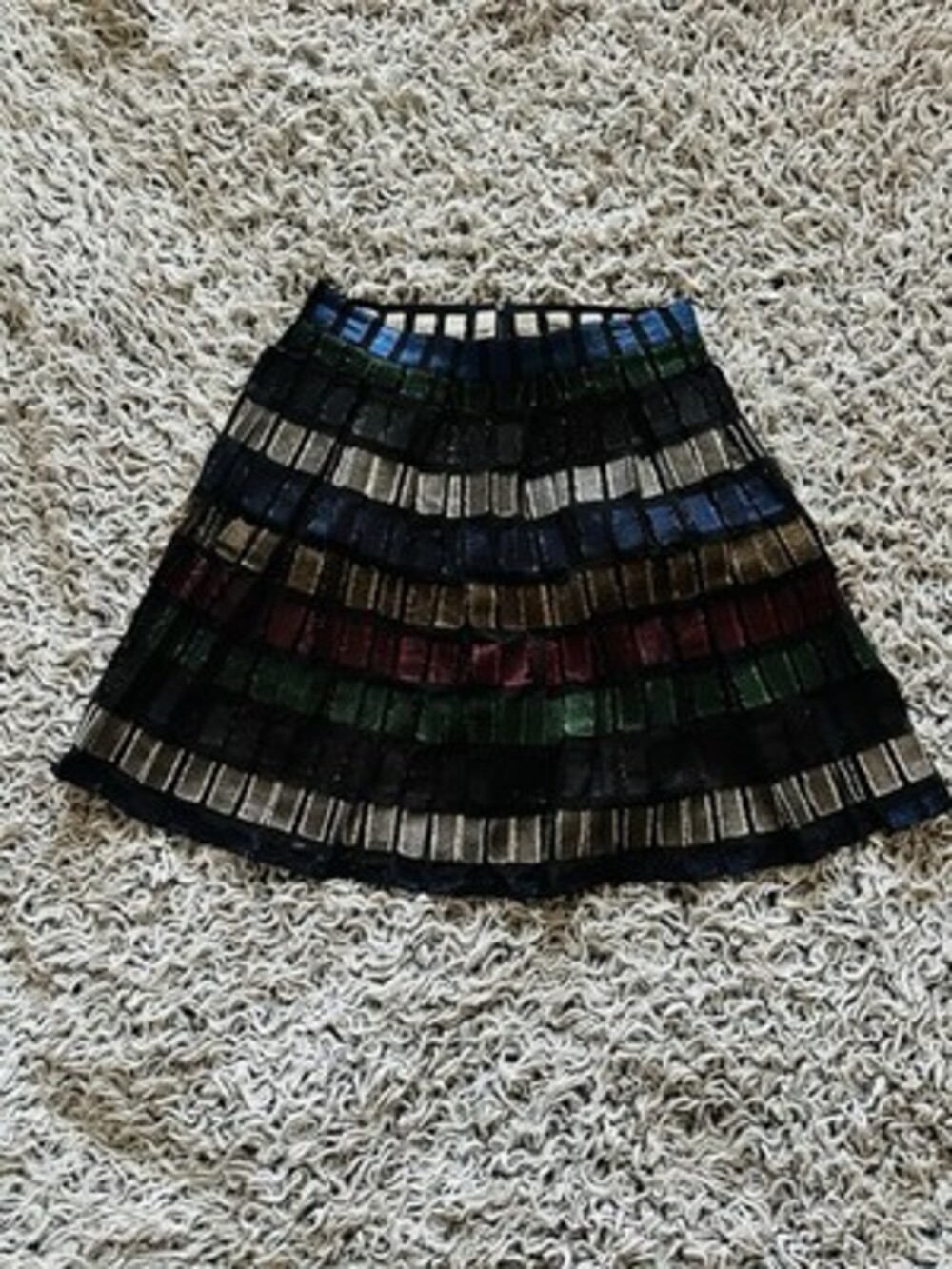 Dodo Bar Metallic Skirt Size XS NWT Black Multicolor